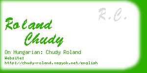 roland chudy business card